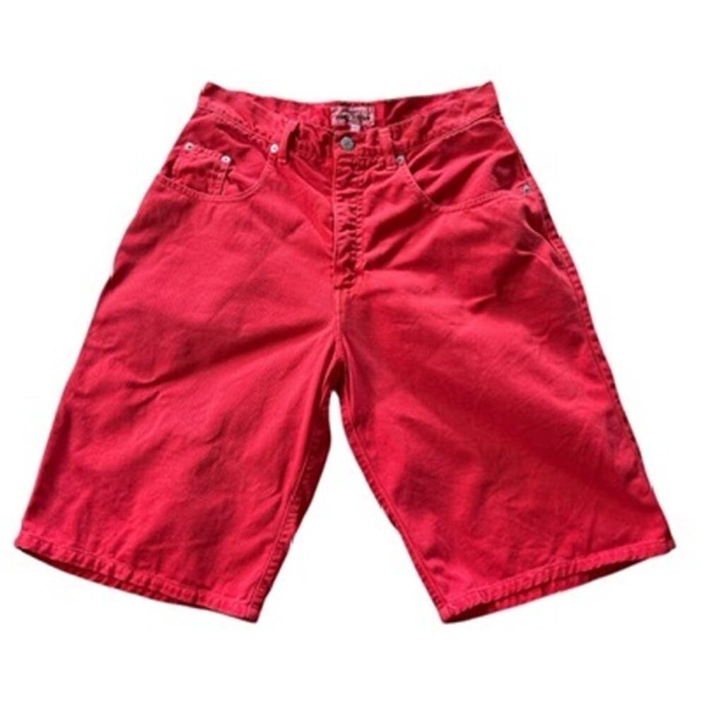 Vintage 90s Y2k Guess Made USA Jorts Shorts Streetwear Size 29 Red Baggy Hip Hop